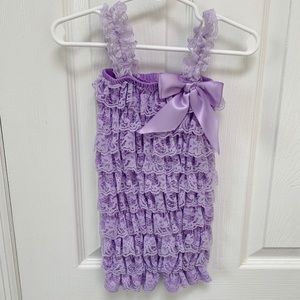 Baby Girl Purple Lace Romper